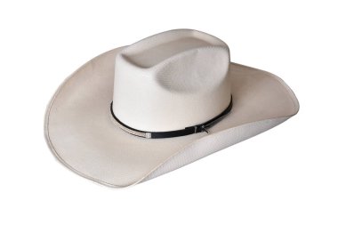 Beyaz arka planda siyah kurdeleli kovboy şapkası hasır şapka kadınlar ve erkekler için hasır şapka.