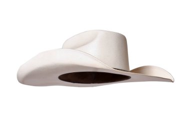 Beyaz arka planda siyah kurdeleli kovboy şapkası hasır şapka kadınlar ve erkekler için hasır şapka.