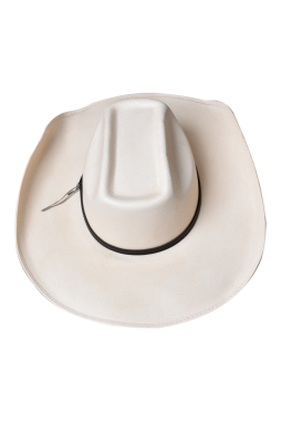 Beyaz arka planda siyah kurdeleli kovboy şapkası hasır şapka kadınlar ve erkekler için hasır şapka.