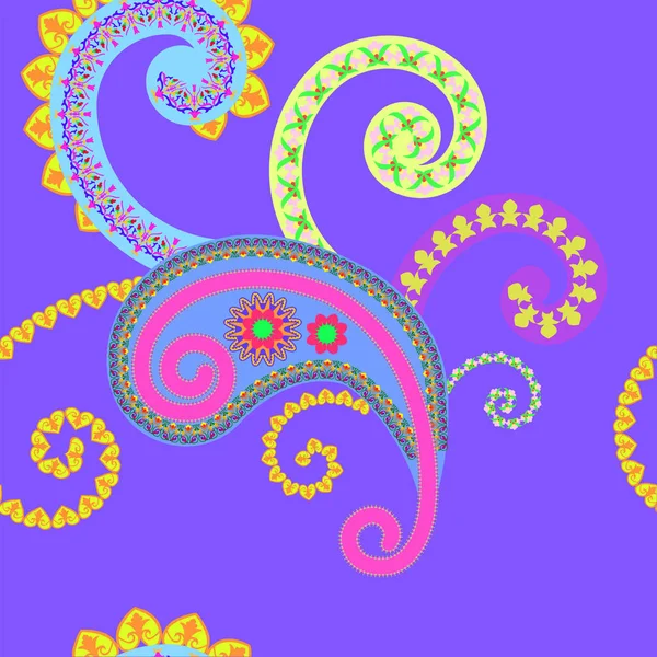 Concombre turc avec spirales sur un fond violet — Image vectorielle