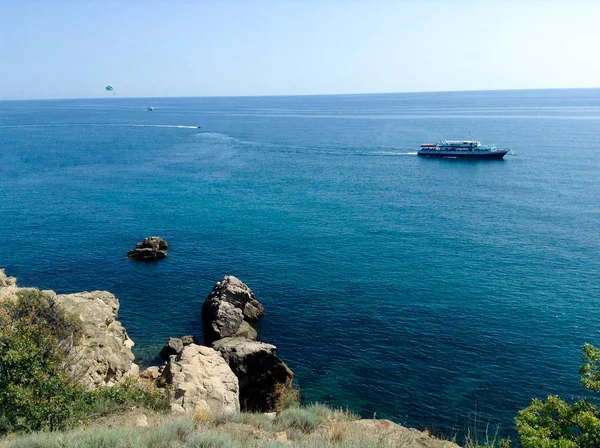 Berge Und Meer Auf Der Krim — Stockfoto