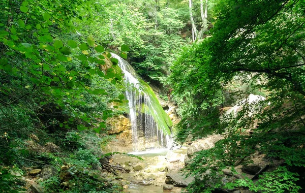 Beautiful Waterfall Mountains Greenery — Stock Photo, Image
