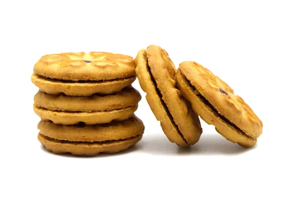 Biscuiți Biscuiți Biscuiți Casă Cookie Uri Sandwich Umplute Gem Afine — Fotografie, imagine de stoc