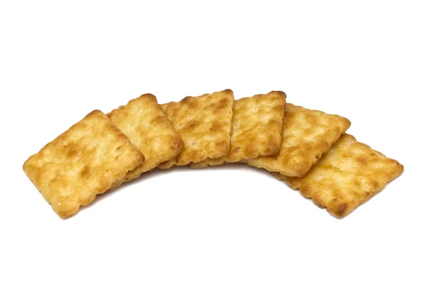 Biscotti Cracker Fatti Casa Design Quadrato Burro Cocco Sapore Dolce — Foto Stock