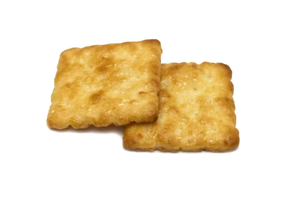 Kekse Cracker Hausgemachte Quadratische Design Butter Kokosnuss Und Süß Gewürzt — Stockfoto
