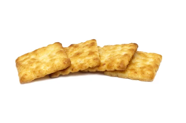 Koekjes Cracker Zelf Gemaakt Vierkant Ontwerp Boter Kokosnoot Zoete Geflavoreerd — Stockfoto