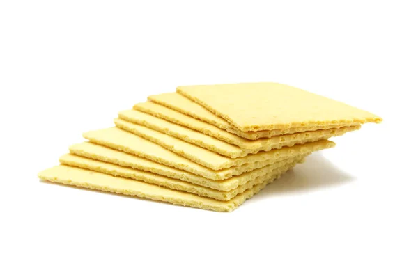 Сир Струшують Печиво Ізольовано Білому Тлі — стокове фото