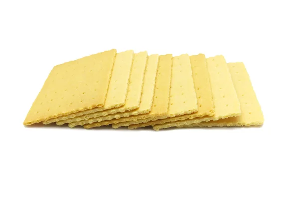 白い背景に隔離されたチーズシェイクビスケット — ストック写真