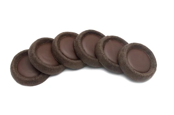 Koekjes Knapperige Koekjes Met Karamel Topping Met Chocolade Smaak Choco — Stockfoto