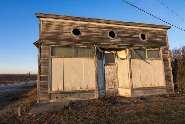 Old closed down store on rural country road.  LaSalle County, Illinois, USA