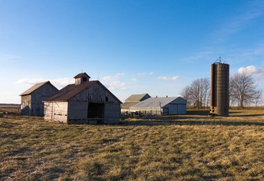 Midwest kırsal çiftlik. Putnam County, Illinois, ABD