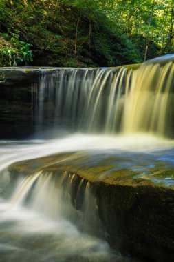 Giants küvete basamaklı su. Matthiessen State Park, Illinois, ABD.