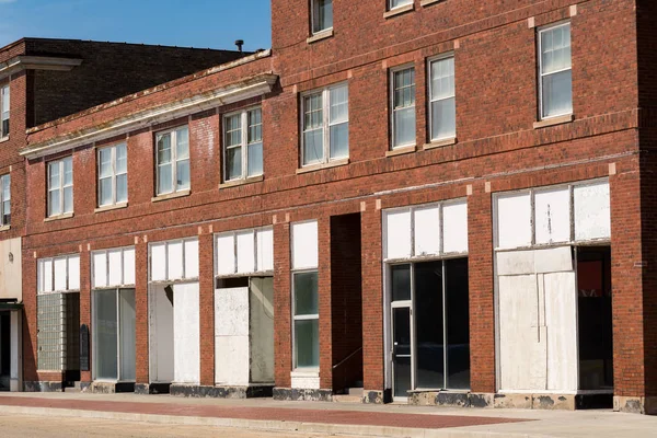 Closed Store Fronts Small Midwest Town — Stock Photo, Image