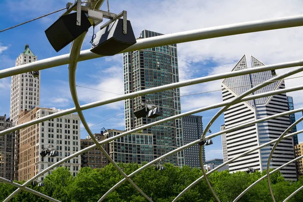 Centrum Parku Millennium Letnie Popołudnie Chicago Illinois Stany Zjednoczone Ameryki — Zdjęcie stockowe