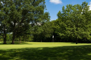 Güneş ağacı gölgeler yeşil ve beyaz bayrak yaktı.