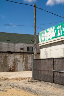 Geri eski küçük Midwest şehirdeki kapandı. LaSalle, Illinois, ABD