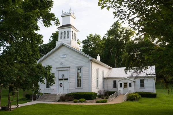 Antigua Iglesia Cristiana Ciudad Rural Del Medio Oeste Putnam Illinois —  Fotos de Stock