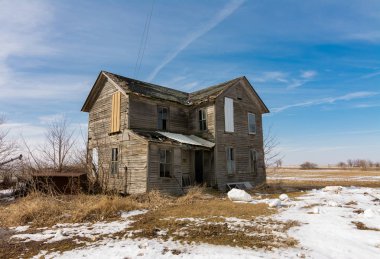 Terk edilmiş çiftlik kırsal Illinois.
