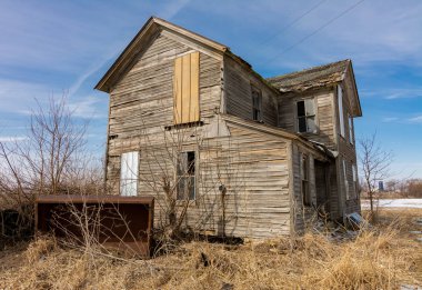Terk edilmiş çiftlik kırsal Illinois.
