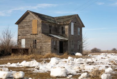 Terk edilmiş çiftlik kırsal Illinois.