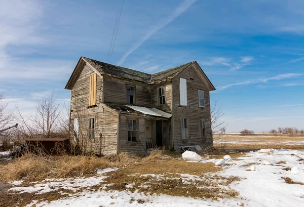 Verlassenes Bauernhaus Ländlichen Ilinois — Stockfoto