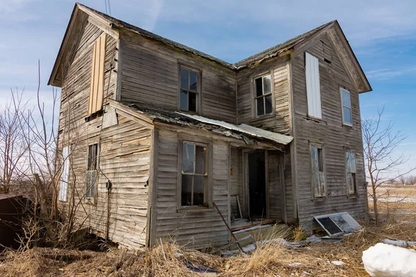 Ferme Abandonnée Dans Illinois Rural — Photo