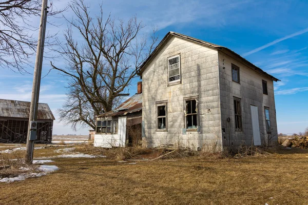 Övergiven Bondgård Landsbygdens Illinois — Stockfoto