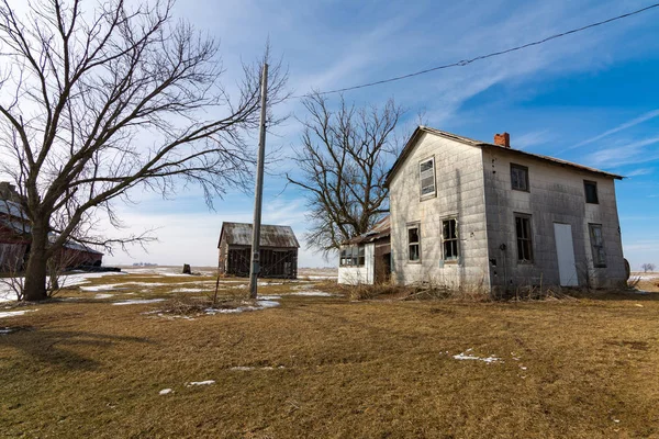 Vidéki Illinois Elhagyatott Tanyán — Stock Fotó