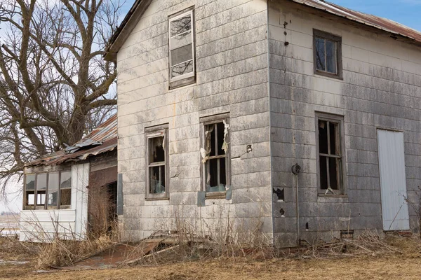 Verlassenes Bauernhaus Ländlichen Ilinois — Stockfoto