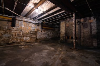 Grungy warehouse basement  clipart