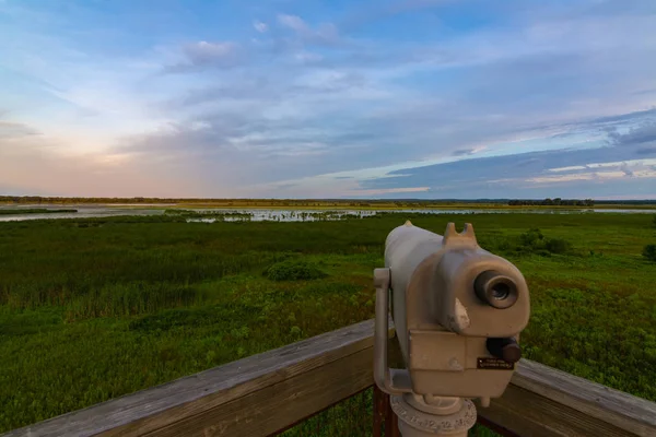 Sonnenaufgang bei dixon waterbirds refudge — Stockfoto