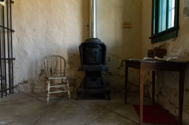 Gardner, Illinois / ABD - 23 Eylül 2020: Tarihi Route 66 'daki İki Hücre Hapishanesi.