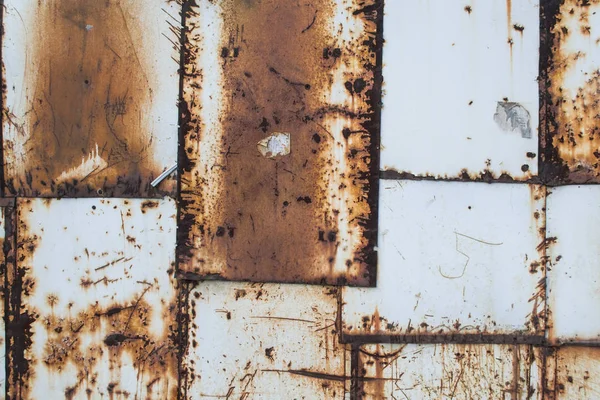 Doku, arka plan. Metal paslı boyalı plaka