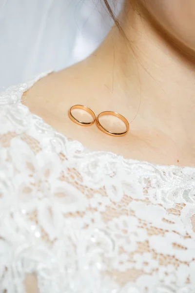 Anillos Boda Oro Para Recién Casados Día Boda — Foto de Stock