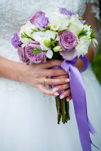 Beautiful Wedding Bouquet Bride — Stock Photo, Image