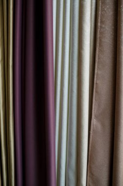 Pencere perdesi, geniş perde kumaş seçimi, tekstil mağazası.