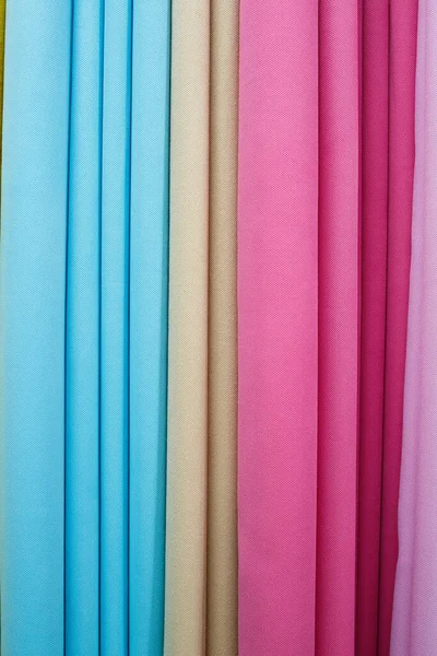 Window Curtain Large Selection Curtain Fabrics Textile Store — Stock Photo, Image