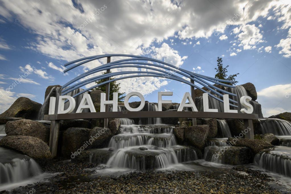 Welcome sign off I-15 exit 118, Idaho Falls, Idaho