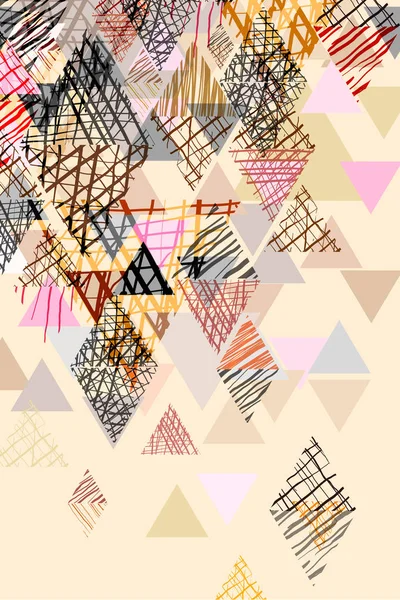 Doodle abstrakt bakgrund i pastell ton. — Stock vektor