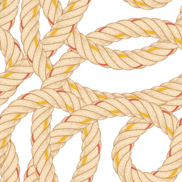Безшовний Візерунок Вигином Мотузки — стоковий вектор