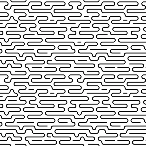 Monokrom klotter abstrakt sömlös bakgrund med stroke linje. — Stock vektor