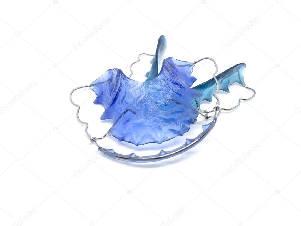 Retainer blue on a white background, isolated