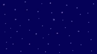 Mavi gökyüzünde parlayan yıldızlar çizilmiş. 31 saniye