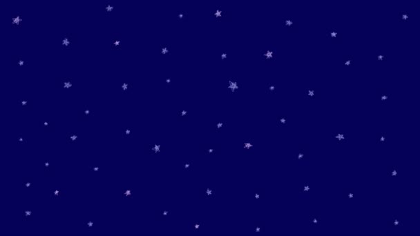 Stelle scintillanti su stile disegnato a mano cielo blu. 31 secondi — Video Stock