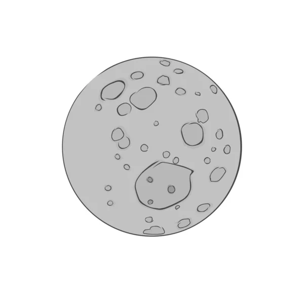Un astéroïde Cérès. vecteur de fleur grise de style dessin animé — Image vectorielle