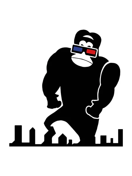 Logo Ilustracja Godzilla Smok Ilustracja Wektorowa Obraz Jest Odizolowany Białym — Wektor stockowy