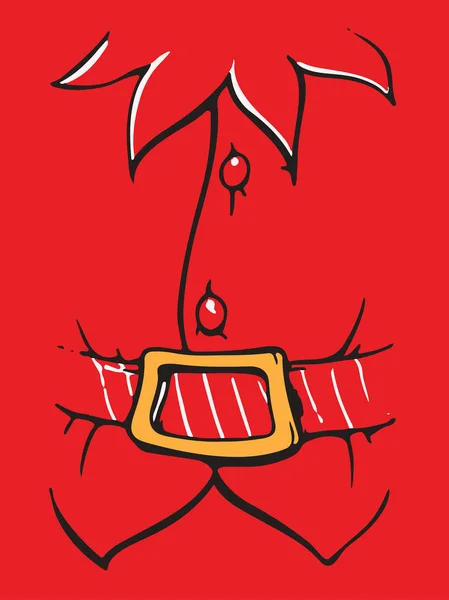 Дід Мороз Різдвом Христовим Векторний Дизайн Ізольований Червоному Фоні — стоковий вектор