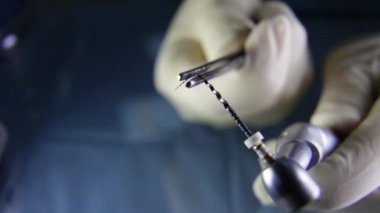 Nikel-titanyum dosyasının ne kadar esnek olduğunu gösterin. Endodonti.Kök kanal tedavisi