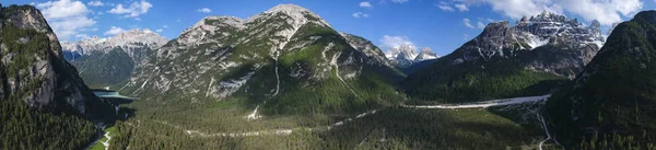 Šířku Valle Landro Mount Cristallo — Stock fotografie