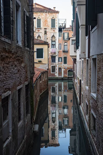 Canal Típico Venecia — Foto de Stock